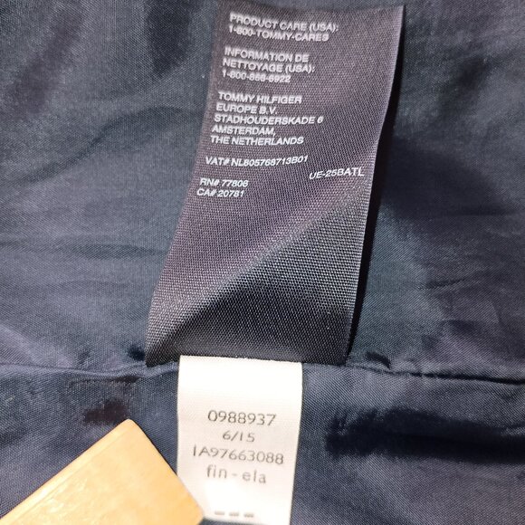 Tommy Hilfiger Navy Cotton Cinched Waist Utility Field Jacket Women's L - Picture 7 of 13